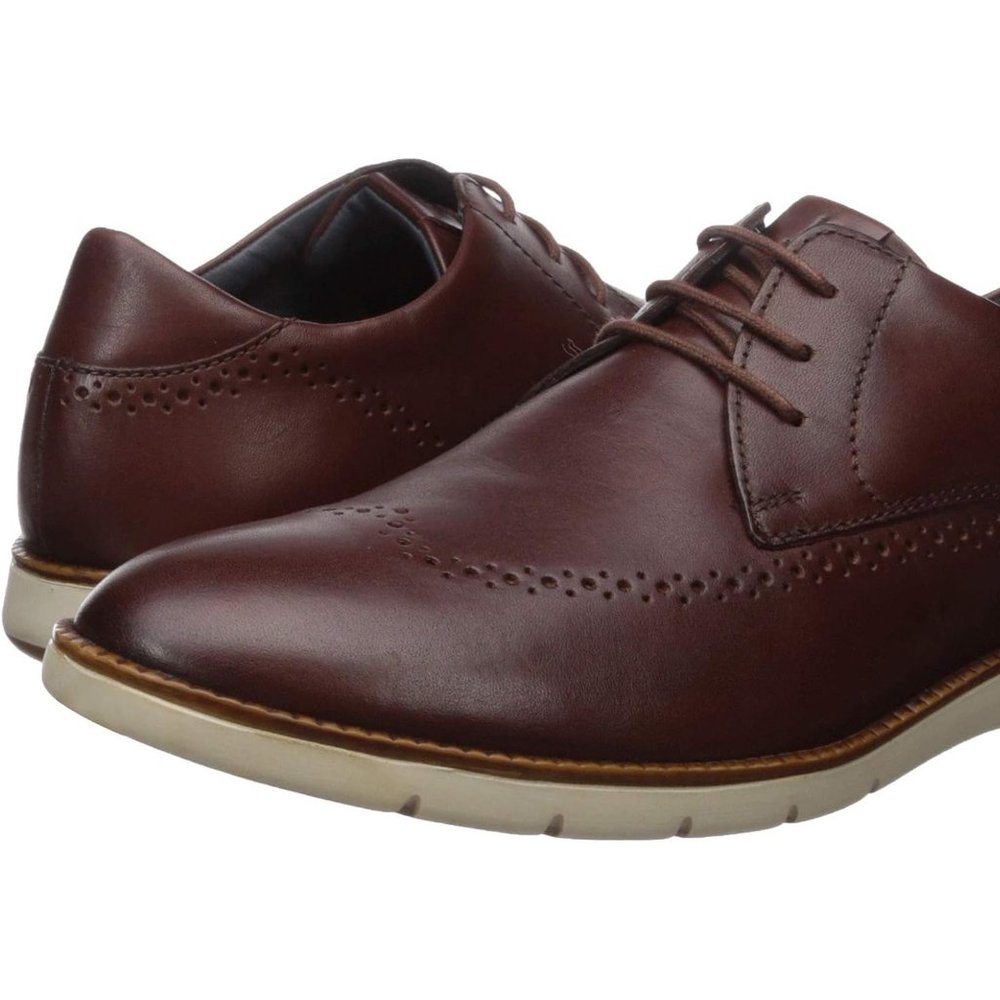 NWOB $250 Josef Seibel Tyler 33 Derby Oxfords Dress Brown Leather  EU 45= US 12